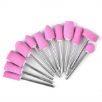 12 tk roostevabast terasest keraamiline elektrimasina puuriotsad viil Nail Art Poleerimine lihvimispea manik&uuml;&uuml;ri pedik&uuml;&uuml;ri t&ouml;&ouml;riistade komplekt