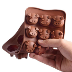 Silikoonvorm 15 &Scaron;okolaadivorm Fondant Kondiitritooted Kommipulk Vorm Koogirežiim Kaunistus k&ouml;&ouml;k K&uuml;psetustarvikud pruun