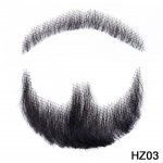 LUPU meeste &Scaron;veitsi pitshabe, k&auml;sitsi valmistatud Cosplay vuntsid, juuksed n&auml;htamatud v&otilde;ltshabemed