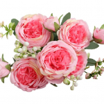 1 Bouquet Fake Flower Beautiful Easy to Maintain Eye-catching Special Wedding Props Artificial Rose Office Decor roosa punane v&auml;rv