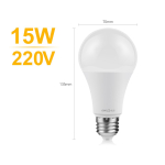 12W-15W LED-&ouml;&ouml;pirn valgussensoriga LED-lamp Automaatne SISSE/V&Auml;LJA Aiavalgustuse kaunistus 110V/220V 15W/220V-White