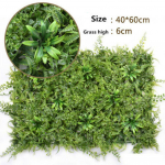 Kunstlik roheline muru ruut plastist muru taim Kodu seinakaunistus 1#