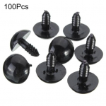 100 tk 6-10 mm mustast plastikust m&auml;nguasja silmade ohutus, isetegemine kaisukaruloomade nukkude jaoks 6mm