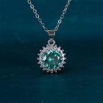 Bella Box roheline CZ &uuml;mara kujuga ripats kaelakee vintage aksessuaarid naistele pidu H&otilde;beda v&auml;rvi O kett Kingitus elegantsed ehted 45cm roheline