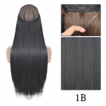 MISS WIG s&uuml;nteetilised ilma klambrita juuksepikendused naturaalsed mustad blondid pikad sirged kalatraadist kuumakindlast kiust juuksel&otilde;ik 55cm