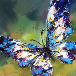 Butterfly Teemantmaalid DIY 5D T&auml;is&uuml;mmargune teemanttikandid Lilled Teemantmosaiik Loom Rhinestones Teemantkunsti komplekt Full Round 20x20CM