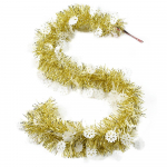 2M fooliumikarva paelaga vanik j&otilde;ulukaunistuseks j&otilde;ulupuu pakkimispael j&otilde;ulukaunistused uusaasta dekoratiivtarvikud kuld