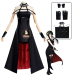 Anime Spy X Family Forger Cosplay Kost&uuml;&uuml;m Parukas Kleit&uuml;likond Must Punane Seelikukomplekt K&otilde;rvar&otilde;ngas Pikad juuksed Naiste Riiete pidu S