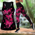 Butterfly Leaf Print Jooga komplekt naistele Moodne 3D Prinditud Treening Retuusid Fitness Sport K&otilde;rge v&ouml;&ouml;kohaga vabaaja joogap&uuml;ksid M roosa