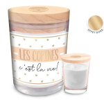 Les Tr&eacute;sors De Lily [R6055] &ndash; l&otilde;hnak&uuml;&uuml;nal 'Les Copines c'est la vie! ' (puuvillane lill) - 92x70 mm mitmev&auml;rviline