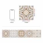 5 tk isekleepuv retromustriga plaatide kleebis k&ouml;&ouml;gile vannitoa p&otilde;randale, kulumiskindlad veekindlad mattpinnaga kunsti seinakleebised 20X20CM