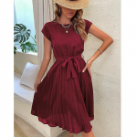 Kevadsuvi varrukateta Line peokleit Naiste mood Elegantne p&uuml;hadeaegne kontorikleidid naiste kleidid k&otilde;rge v&ouml;&ouml;kohaga vaba vabaaja pikk kleit 24708 S tumesinine v&auml;rv