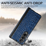 &Otilde;huke kokkupandav mobiiltelefonikott, nahk&uuml;mbris Samsung Galaxy Z Fold 4 5g Fold4 Fold3 Fold 3 Zfold4 Tavaline kokkupandav kaitsekate for Samsung Z Fold 3 sinine
