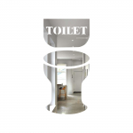Loominguline akr&uuml;&uuml;list tualettruumi seinakleebis DIY 3D seinakleebis WC-silt One Size h&otilde;be
