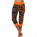 Naiste 3/4 kerged s&ouml;rkimisp&uuml;ksid Capri p&uuml;ksid kamuflaaž Sport fitness p&uuml;ksid p&uuml;ksid s&auml;&auml;rised XXL oranž