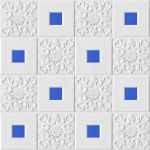 3D seinakleebised lae stereopaneel katusekaunistus vahttapeet veekindel DIY kodukaunistus elutuba magamistoa teleri taust 70X70cmX10pcs kuninglik sinine v&auml;rv