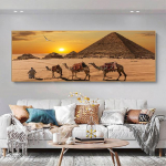 Maastik Egiptuse k&otilde;rbep&uuml;ramiid L&otilde;uend Maalimine Plakatid ja tr&uuml;kised Seinakunstipildid Elutoa Kodukaunistus Ilma raamita 20cm&times;40cm NoFrame