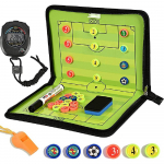 Magnetiline jalgpalli taktikatahvel, kokkupandav treeneri kaust, taimer, suure mahutavusega pastakad, kohtunike viled, k&auml;snad, kohtunike varustus