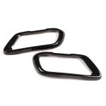 Mustast terasest tagumise v&auml;ljalasketoru katte trimm BMW X5 G05 X6 G06 X7 G07 2019-21 M jaoks