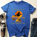 Must T-s&auml;rk Halloween Witch Print T-s&auml;rk Harajuku naiste kaelusega l&uuml;hikeste varrukatega 100% puuvillane naiste T-s&auml;rk XS must