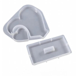 2 tk/komplekti isetegemise kahekordsed armastuss&uuml;damed koos valatava p&otilde;hjaga silikoonvormiga, kristall-epoks&uuml;vaiguga k&auml;sit&ouml;&ouml;vorm K&auml;sitsi valmistatud pildiraam Kodu t&ouml;&ouml;laua kaunistus 2PCS