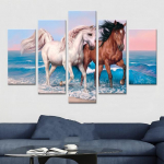 HD-printimisega l&otilde;uendimaal 5-osaline loomakepp seinale elutoa kodukaunistamise jaoks Modulaarne pildiraam 20x35cm*2 20x45cm*2 20x55cm*1