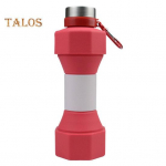 650 ml suure mahutavusega veepudel lekkekindel hea tihendiga hantlikujuline j&otilde;usaali spordiveekeetja 650ml arbuusipunane v&auml;rv