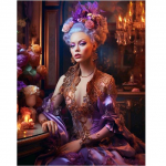 5D teemantmaal Seksikad lilled Naine Pilt kivist t&auml;isruudukujulisest &uuml;mmargusest teemanttikandist portree mosaiigist kaunistus Full Round 20x30CM