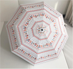 Flower Print Automaatne vihmavari UV-kaitsega Tugev alus hulgim&uuml;&uuml;gi br&auml;ndi vihmavari naistele Parapluie