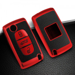 Nahast TPU auto kaugjuhtimispuldi v&otilde;tme&uuml;mbrise kate Peugeot 107 207 307 308 407 607 3008 5008 jaoks Citroen Xsara Picasso C5 C6 C8 jaoks 3 Buttons