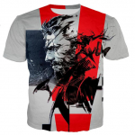 Mehed, naised, suvine moem&auml;ng Metal Gear Solid 3D prindiga s&auml;rk vabaaja Harajuku stiilis T-s&auml;rgid Unisex t&auml;navar&otilde;ivad HipHop top XXXXL