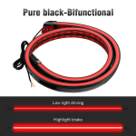 OKEEN 120cm 130cm Universaalne Led-auto spoiler S&uuml;sinikkiust pagasiruumi tuled Riba V&otilde;idus&otilde;idu tagumine sabatiib Automaatse piduri suunatuled 120cm black