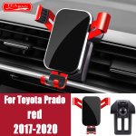 Autotelefoni hoidik Toyota Land Cruiser 200 LC200 FJ Prado 2014- GPS-i tuulutusavade navigeerimisklambri sisemus For Prado 2017-O6v black