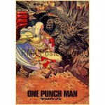 One Punch Man Plakatid Esteetilised kodukaunistused HD Prindipildid Elutuba Baar Kohvik Seinakunst Maali j&otilde;upaber Anime plakat 30x21cm