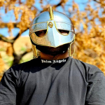 Viikingi kiiver Keskaegne r&uuml;&uuml;tli Armor kiiver Vikingi cosplay messingaktsentidega kiiver kettpostikiiver SCA LARP kiiver Parim kingitus