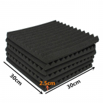 6/12 tk 30 * 30 * 2,5 cm akustilised paneelid plaadid stuudio heliisolatsioon isolatsioon suletud rakuga vaht 6pcs must