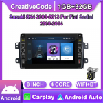 8-tolline 2-din Android-autoraadio multimeediumivideopleier Suzuki SX4 2006-2013 jaoks Fiat Sedici 2005-2014 jaoks koos nupunupuga Carplay WiFi 2+32GB 1+32GB