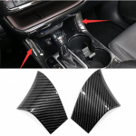 New Carbon fiber Console Gear Panel Frame Console Gear Shift Panel Cover Trim For Toyota Highlander 2015 2016 2017 2PCS