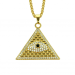 Ornament Evil Eye Pyramid ripats kaelakee Hip Hop Evil Eye ripats rangluu kett kaelakee