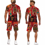 3D Aafrika tr&uuml;kitud T-s&auml;rgid l&uuml;hikesed p&uuml;ksid etnilises stiilis mood hip-hop t&auml;navar&otilde;ivad spordir&otilde;ivaste komplektid meestele ja naistele M
