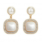 1 paar kunstp&auml;rlitega k&otilde;rvar&otilde;ngaid prantsuse kivist tups Luksuslik Elegantne Mitteallergiline Naised T&uuml;drukud Rippuvad K&otilde;rvar&otilde;ngad Mood Ehted Aksessuaarid Kingitus C