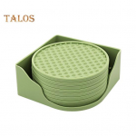 8 tk Joogialuse alus koos hoidikuga Libisemisvastase soonega disainiga silikoonist alusp&otilde;hjaga kuumakindel n&otilde;udepesumasinas Ohutu tassimati baaritarvikud kohv