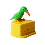 V&auml;ikese linnu hambaorki konteiner Automaatne hambaorki jaotur hambaorki hoidik Kodukaunistuse k&ouml;&ouml;gitarvikud Yellow bird yellow bottom