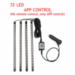 LED-auto jalavalgusti &uuml;mbritsev lamp USB juhtmevaba muusika kaugjuhtimispuldiga mitme režiimiga autode sisekujundusvalgustid 【72】（plug as the picture）APP