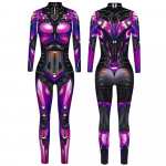 Punk Gothic Jumpsuit Catsuit Sexy Women Cosplay Kost&uuml;&uuml;mid Halloween Bodysuit L