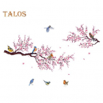 2 lehte/komplekt Lillepuu seinakleebis Roosa &otilde;islind Veekindel PVC Eemaldatav elutuba Magamistuba Moodne seinakunsti kaunistus A