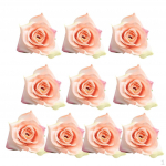 10 Pieces Artificial Silk Rose Buds Flower Heads 5.5cm pink