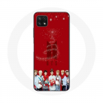&Uuml;mbris Samsung Galaxy A22 5G BTS Bangtan Boysi punase taustaga j&otilde;ulukingiks 2023