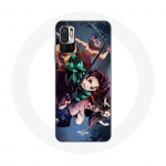 Coque pour Xiaomi Poco M3 Pro Tanjiro Nezuko et Inosuke Slayer Kimetsu no Yaiba Manga