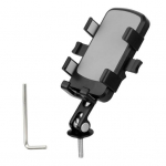 Rattatelefoni hoidik raputusvastane K&otilde;rge stabiilsus Lihtne paigaldamine 360 ​​kraadi p&ouml;&ouml;rlev jalgratta juhtraua telefoni kinnitus jalgrattatarvikud A